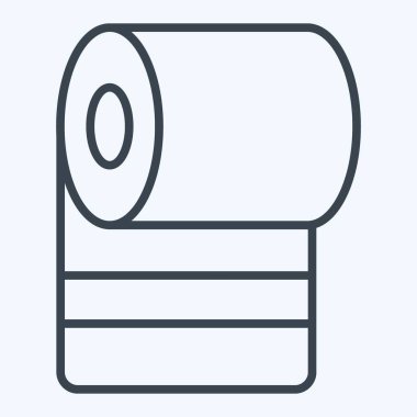 Simge Tuvalet Kağıdı. Temizlik sembolüyle ilgili. Sıra tarzı. Basit dizayn edilebilir. Basit resimleme