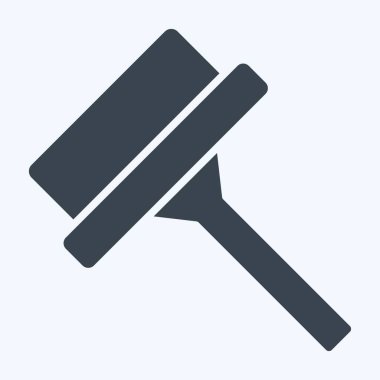 Simge sileceği. Temizlik sembolüyle ilgili. Kabartma tarzı. Basit dizayn edilebilir. Basit resimleme