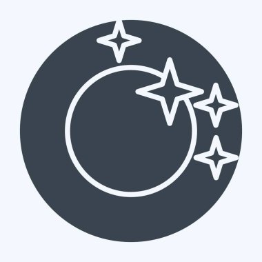 Simge göz kırpması. Temizlik sembolüyle ilgili. Kabartma tarzı. Basit dizayn edilebilir. Basit resimleme