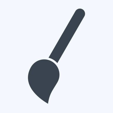 Simge paspası. Temizlik sembolüyle ilgili. Kabartma tarzı. Basit dizayn edilebilir. Basit illüstrasyon 1