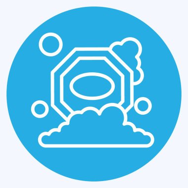 İkon Türk Siyah Sabunu. Türkiye sembolü ile ilgili. Mavi gözlü. Basit dizayn edilebilir. Basit resimleme