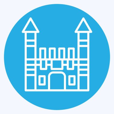 Icon Toplapi Sarayı. Türkiye sembolü ile ilgili. Mavi gözlü. Basit dizayn edilebilir. Basit resimleme