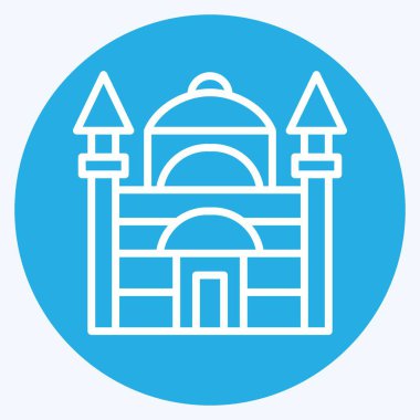 Simge Mavi Cami. Türkiye sembolü ile ilgili. Mavi gözlü. Basit dizayn edilebilir. Basit resimleme