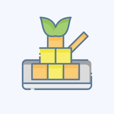 İkon Türk Lokumu. Türkiye sembolü ile ilgili. Karalama stili. Basit dizayn edilebilir. Basit resimleme