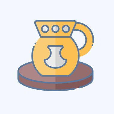 İkon Ayran. Türkiye sembolü ile ilgili. Karalama stili. Basit dizayn edilebilir. Basit resimleme