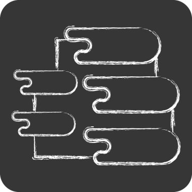 Icon Pamukkale. Türkiye sembolü ile ilgili. Tebeşir stili. Basit dizayn edilebilir. Basit resimleme