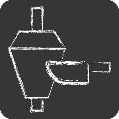 Icon Doner Kebabı. Türkiye sembolü ile ilgili. Tebeşir stili. Basit dizayn edilebilir. Basit resimleme