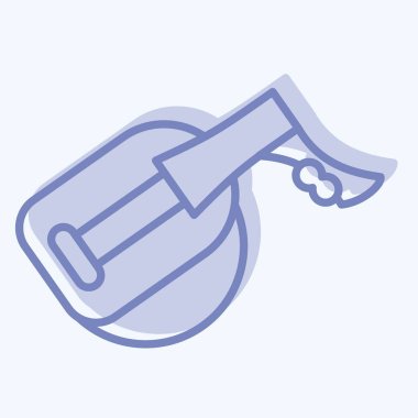 Simge Oud Sala. Türkiye sembolü ile ilgili. İki ton stili. Basit dizayn edilebilir. Basit resimleme