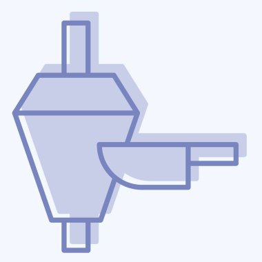 Icon Doner Kebabı. Türkiye sembolü ile ilgili. İki ton stili. Basit dizayn edilebilir. Basit resimleme