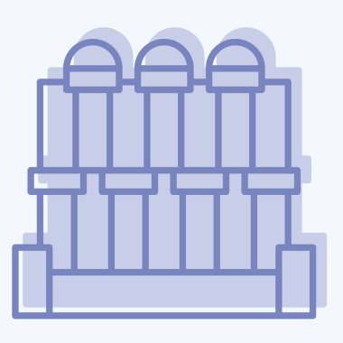 Efes 'in Icon Şehri. Türkiye sembolü ile ilgili. İki ton stili. Basit dizayn edilebilir. Basit resimleme