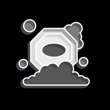 İkon Türk Siyah Sabunu. Türkiye sembolü ile ilgili. Parlak bir stil. Basit dizayn edilebilir. Basit resimleme