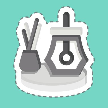 Çıkartma hattı Türk Çayı 'nı kesti. Türkiye sembolü ile ilgili. Basit dizayn edilebilir. Basit resimleme