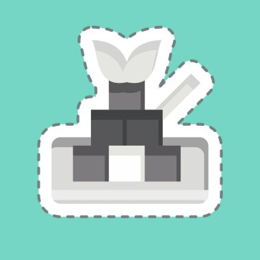 Çıkartma hattı Türk Lokumu 'nu kesti. Türkiye sembolü ile ilgili. Basit dizayn edilebilir. Basit resimleme