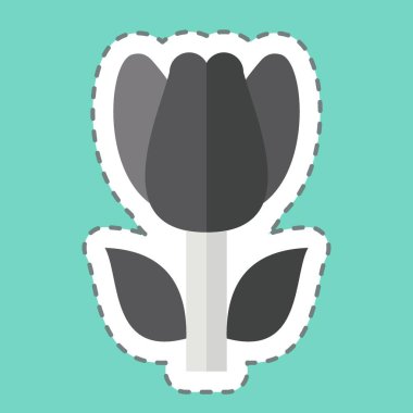 Etiket çizgisi Tulip 'i kesti. Türkiye sembolü ile ilgili. Basit dizayn edilebilir. Basit resimleme