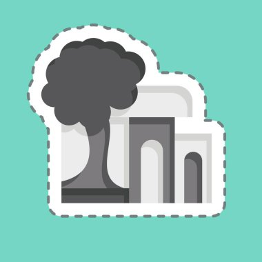 Etiket çizgisi Bakire Mory Evi 'ni kesti. Türkiye sembolü ile ilgili. Basit dizayn edilebilir. Basit resimleme