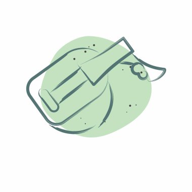 Simge Oud Sala. Türkiye sembolü ile ilgili. Renkli Leke Biçimi. Basit dizayn edilebilir. Basit resimleme