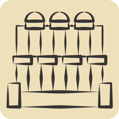 Efes 'in Icon Şehri. Türkiye sembolü ile ilgili. El çizimi tarzı. Basit dizayn edilebilir. Basit resimleme