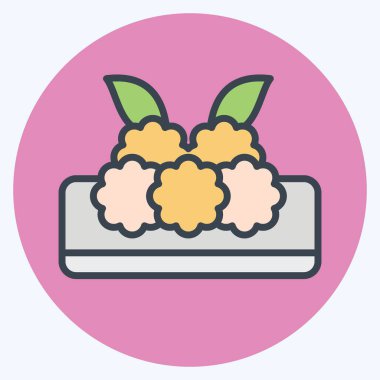 İkon Türk Köftesi. Türkiye sembolü ile ilgili. renk arkadaşı stili. Basit dizayn edilebilir. Basit resimleme