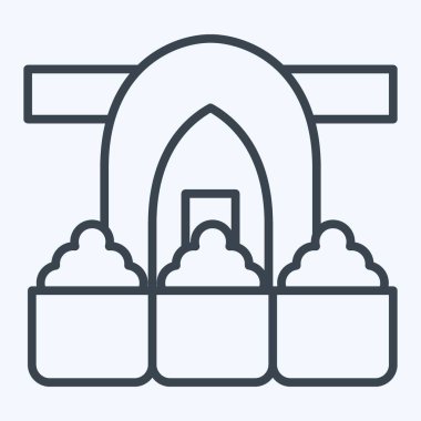 Icon Baharat Pazarı. Türkiye sembolü ile ilgili. Sıra tarzı. Basit dizayn edilebilir. Basit resimleme