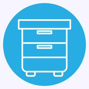 Simge Kabinesi. Bilgisayar sembolüyle ilgili. Mavi gözlü. Basit dizayn edilebilir. Basit resimleme