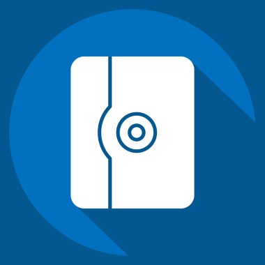 Simge Tableti Davası. Bilgisayar sembolüyle ilgili. Uzun gölge tarzı. Basit dizayn edilebilir. Basit resimleme