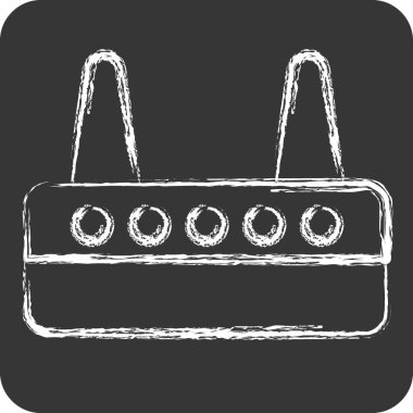 Simge Modemi. Bilgisayar sembolüyle ilgili. Tebeşir stili. Basit dizayn edilebilir. Basit resimleme