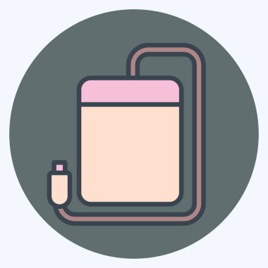 Simge Portable Hdd. Bilgisayar sembolüyle ilgili. renk arkadaşı stili. Basit dizayn edilebilir. Basit resimleme