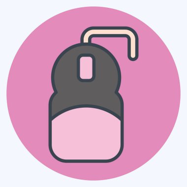 Simge Fare. Bilgisayar sembolüyle ilgili. renk arkadaşı stili. Basit dizayn edilebilir. Basit resimleme