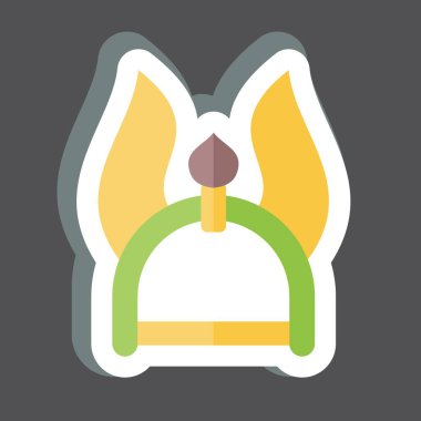 Etiket Miğferi 2 Kelt sembolüyle ilişkilidir. Basit dizayn edilebilir. Basit resimleme