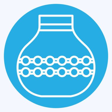 Simge vazosu. Kelt sembolüyle ilgili. Mavi gözlü. Basit dizayn edilebilir. Basit resimleme