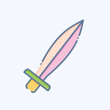 Simge Kılıcı. Kelt sembolüyle ilgili. Karalama stili. Basit dizayn edilebilir. Basit resimleme