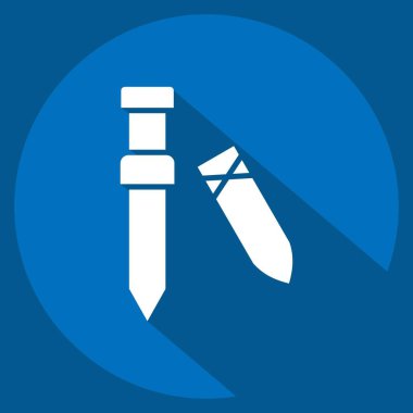 Kelt sembolü ile ilgili simge 2. Uzun gölge tarzı. Basit dizayn edilebilir. Basit resimleme