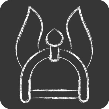 Kelt sembolü ile ilgili simge 2. Tebeşir stili. Basit dizayn edilebilir. Basit resimleme