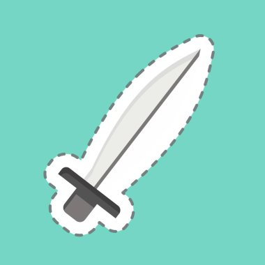 Çıkartma çizgisi kılıcı kesti. Kelt sembolüyle ilgili. Basit dizayn edilebilir. Basit resimleme