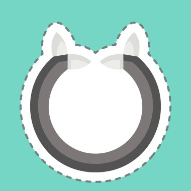 Çıkartma çizgisi Horseshoe 'yu kesti. Kelt sembolüyle ilgili. Basit dizayn edilebilir. Basit resimleme