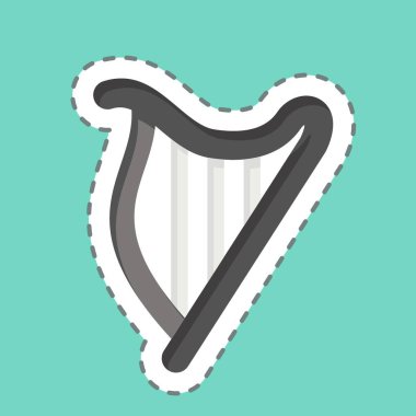 Çıkartma çizgisi Harp 'ı kesti. Kelt sembolüyle ilgili. Basit dizayn edilebilir. Basit resimleme