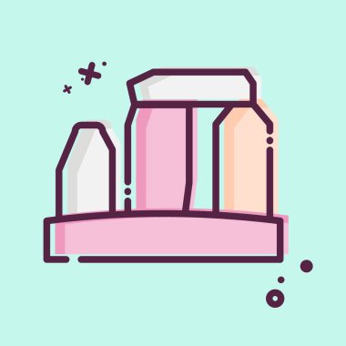 Icon Stonehenge. Kelt sembolüyle ilgili. MBE tarzı. Basit dizayn edilebilir. Basit resimleme