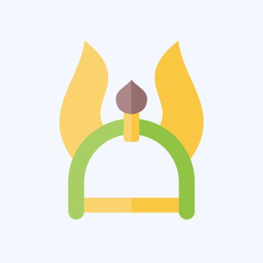 Kelt sembolü ile ilgili simge 2. Düz stil. Basit dizayn edilebilir. Basit resimleme