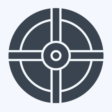 Simge Kalkanı. Kelt sembolüyle ilgili. Kabartma tarzı. Basit dizayn edilebilir. Basit resimleme