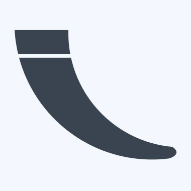 Simge boynuzu. Kelt sembolüyle ilgili. Kabartma tarzı. Basit dizayn edilebilir. Basit resimleme