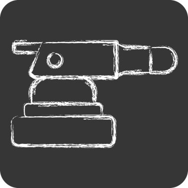 Simge parlatıcıları. İnşaat sembolüyle ilgili. Tebeşir stili. Basit dizayn edilebilir. Basit resimleme