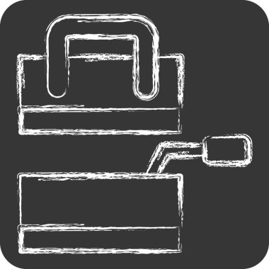 Simge Malafatı. İnşaat sembolüyle ilgili. Tebeşir stili. Basit dizayn edilebilir. Basit resimleme