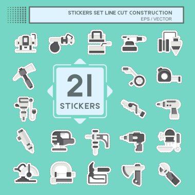 Çıkartma hattı, Set İnşaat 'ı kesti. Bina sembolüyle ilgili. Basit dizayn edilebilir. Basit resimleme