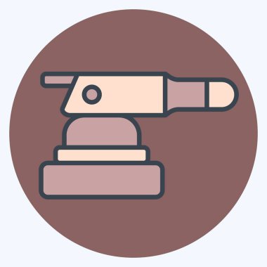 Simge parlatıcıları. İnşaat sembolüyle ilgili. renk arkadaşı stili. Basit dizayn edilebilir. Basit resimleme