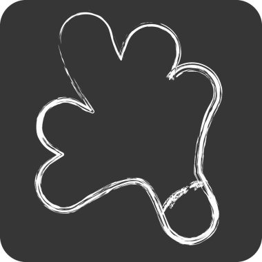 Simge Ginger. Bitki ve Baharat sembolüyle ilgili. Tebeşir stili. Basit dizayn edilebilir. Basit resimleme