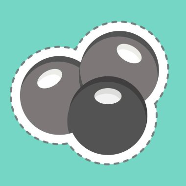 Etiket çizgisi Juniper 'ı kesti. Bitki ve Baharat sembolüyle ilgili. Basit dizayn edilebilir. Basit resimleme