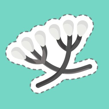 Çıkartma çizgisi Caraway 'i kesti. Bitki ve Baharat sembolüyle ilgili. Basit dizayn edilebilir. Basit resimleme