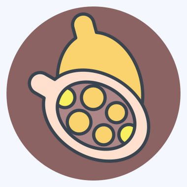 İkon kakule. Bitki ve Baharat sembolüyle ilgili. renk arkadaşı stili. Basit dizayn edilebilir. Basit resimleme