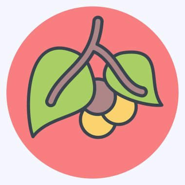 Simge Kara Biber. Bitki ve Baharat sembolüyle ilgili. renk arkadaşı stili. Basit dizayn edilebilir. Basit resimleme