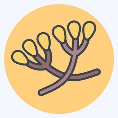 Simge Caraway. Bitki ve Baharat sembolüyle ilgili. renk arkadaşı stili. Basit dizayn edilebilir. Basit resimleme